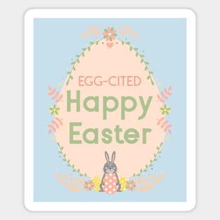 Happy Easter Bunny Rabbit Easter Egg Hunt Magnet